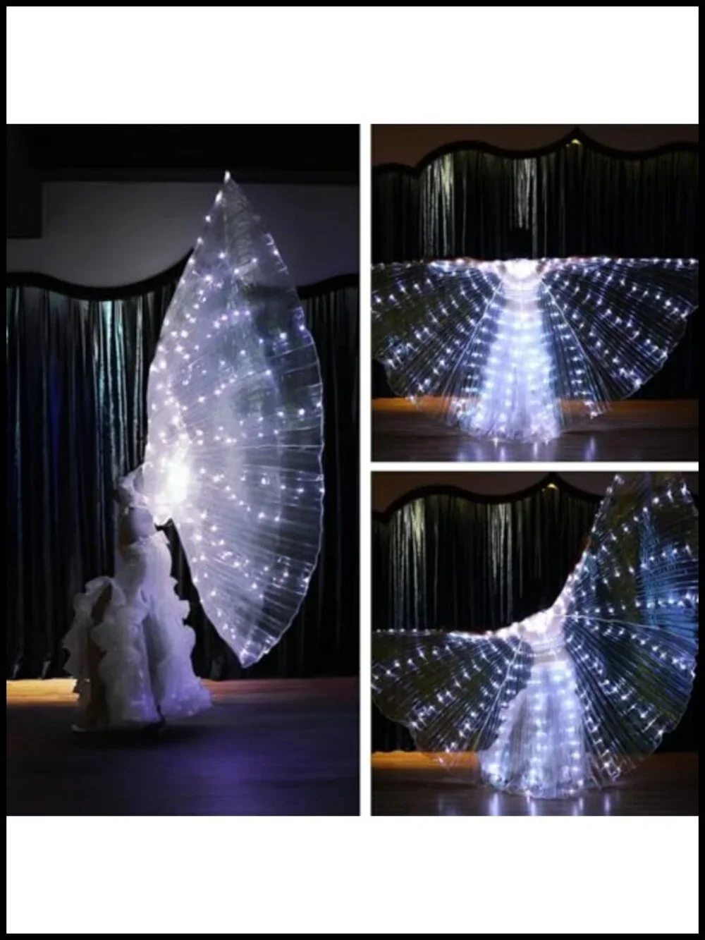 LED Light-Emitting Butterfly Wings Costume Accessory for Dance Parties,